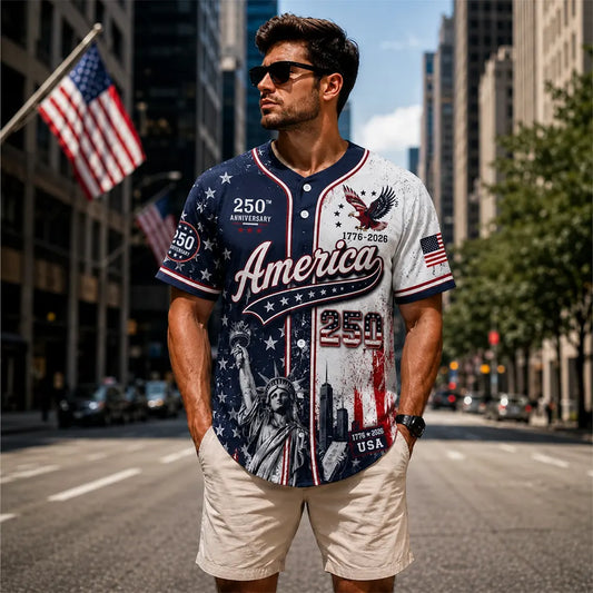 America 250 Years Of Freedom Button-Up Shirt