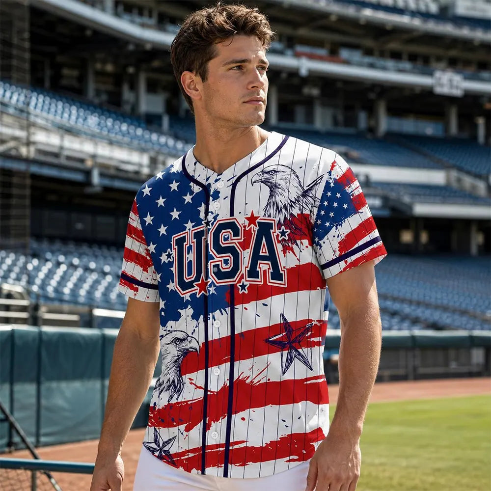 USA 1776 250 Years Of Freedom Button-Up Shirt