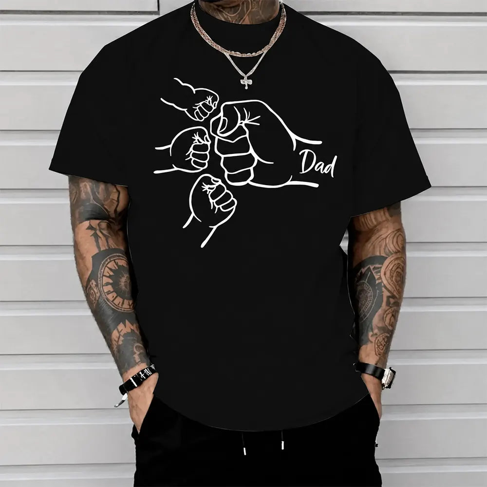 Dad Of Three Fist Bump T-Shirt / Sweatshirt / Hoodie