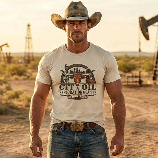 CTT Oil Exploration & Cattle Oilfield Ranch Graphic T-Shirt / Sweatshirt / Hoodie