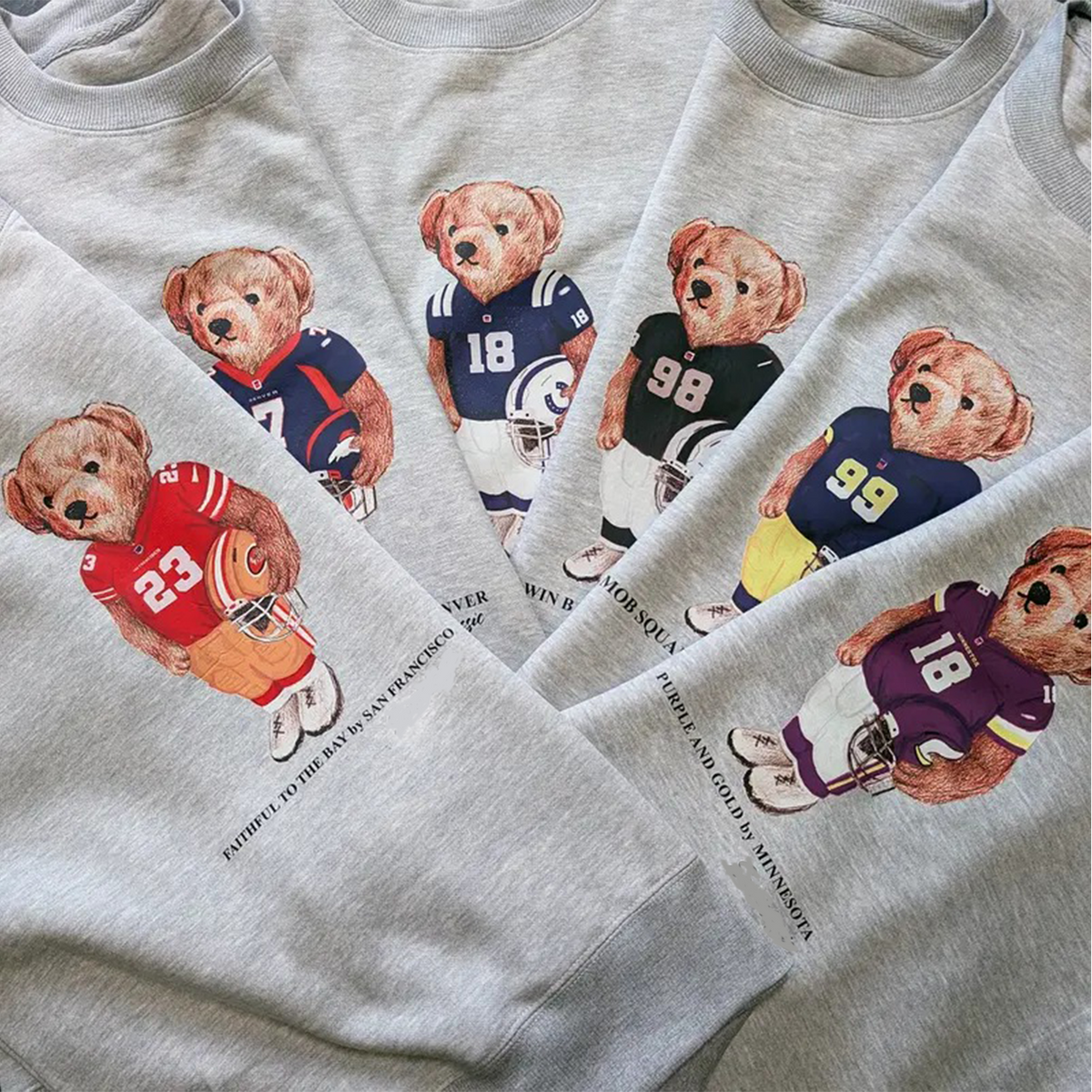 Football All Team Graphic Vintage Sport Varsity T-Shirt/Sweatshirt/Hoodie