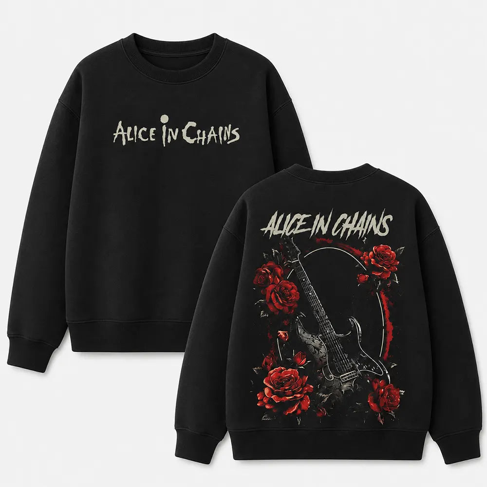 Vintage Grunge Guitar Rose Graphic T-Shirt / Sweatshirt / Hoodie