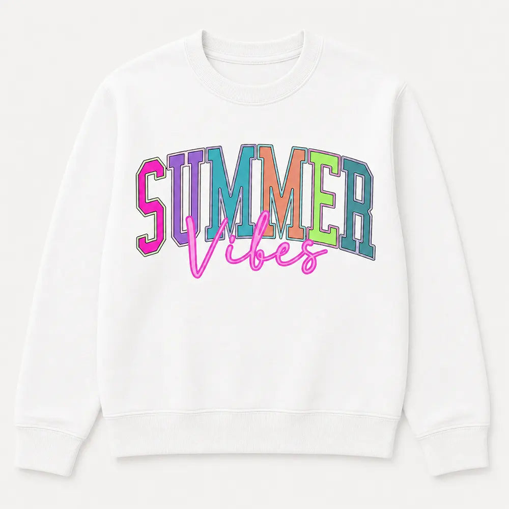 Summer Vibes Retro Neon Lettering T-Shirt / Sweatshirt / Hoodie