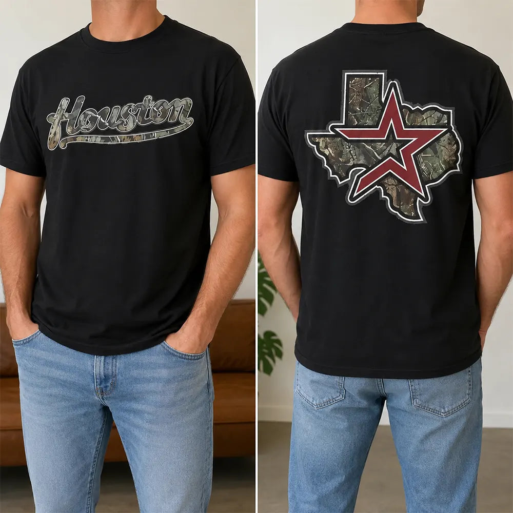 Houston Texas Camo Lone Star Graphic T-Shirt / Sweatshirt / Hoodie
