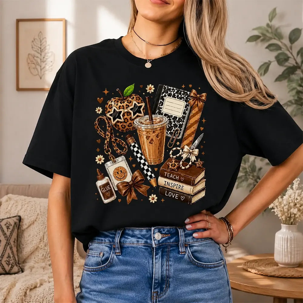 Teach Inspire Love Teacher Essentials T-Shirt / Sweatshirt / Hoodie