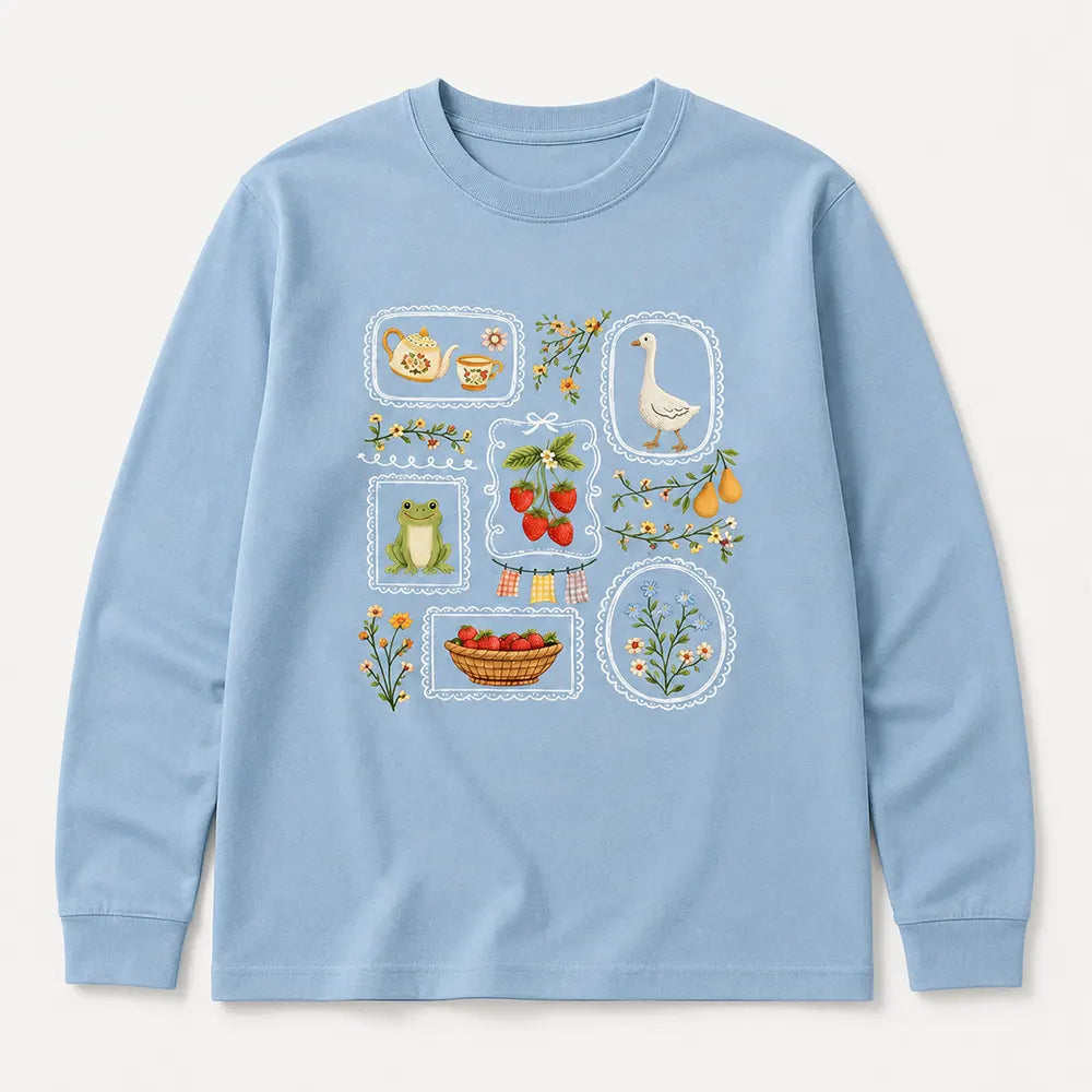 Whimsical Cottage Garden Friends T-Shirt / Sweatshirt / Hoodie