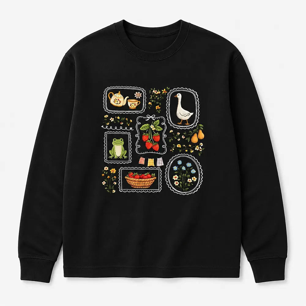 Whimsical Cottage Garden Friends T-Shirt / Sweatshirt / Hoodie