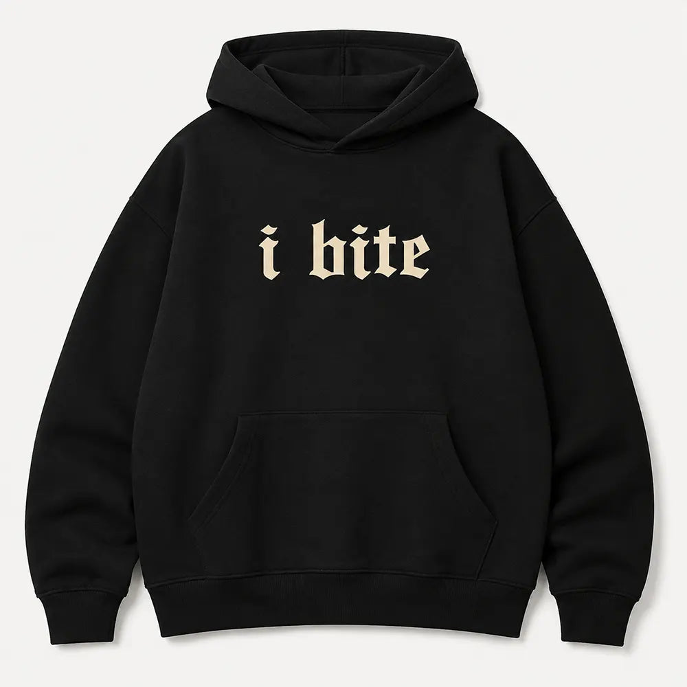 I Bite Gothic Lettering T-Shirt / Sweatshirt / Hoodie