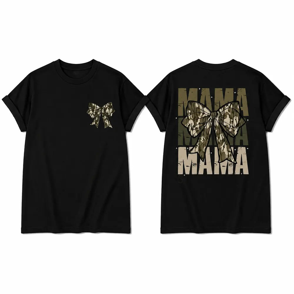 Mama Camo Bow T-Shirt / Sweatshirt / Hoodie