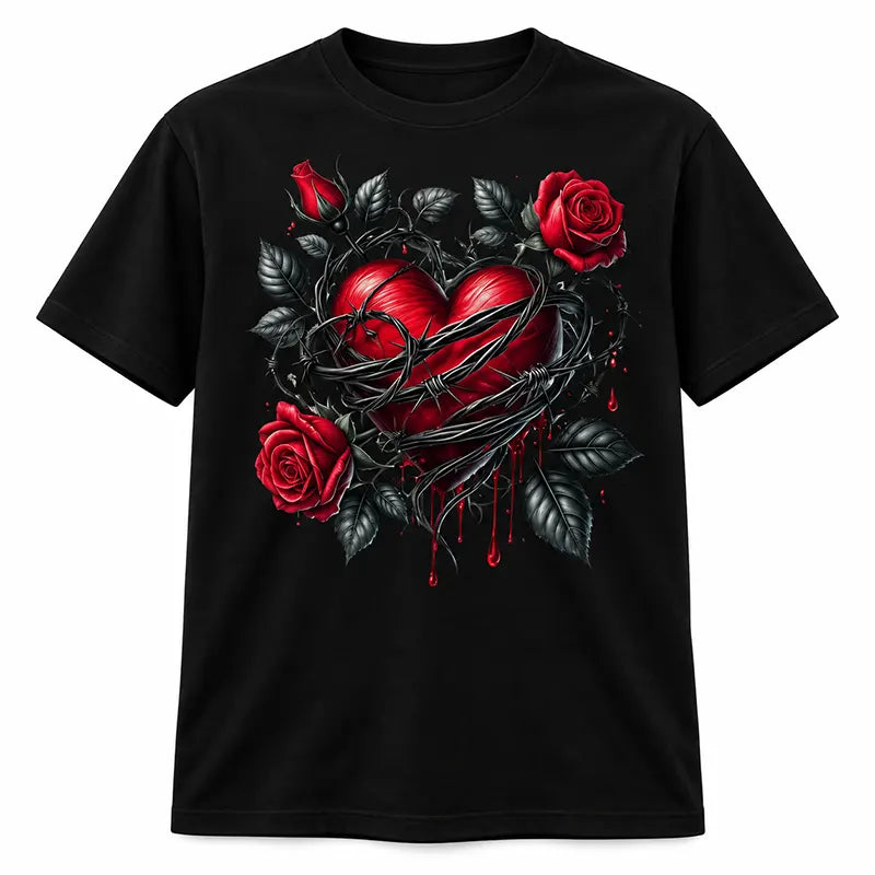 Thorned Heart And Roses T-Shirt / Sweatshirt / Hoodie