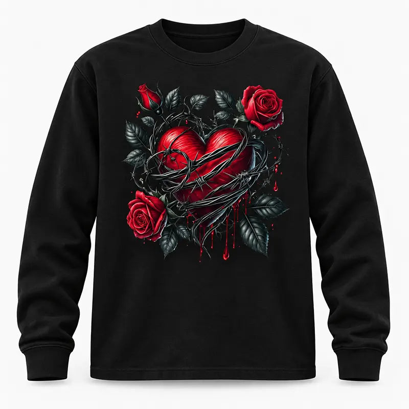 Thorned Heart And Roses T-Shirt / Sweatshirt / Hoodie