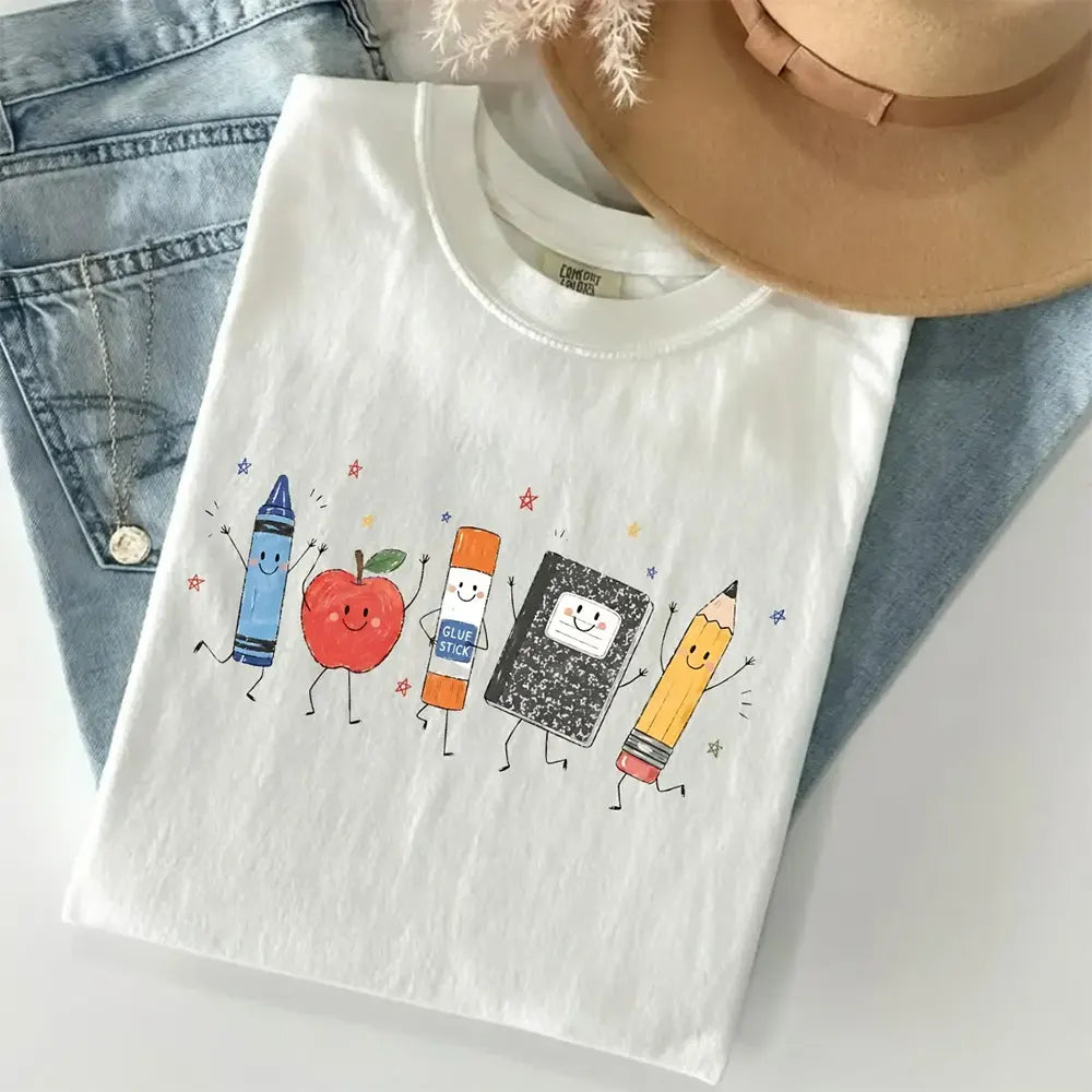 Smiling School Supplies T-Shirt / Sweatshirt / Hoodie