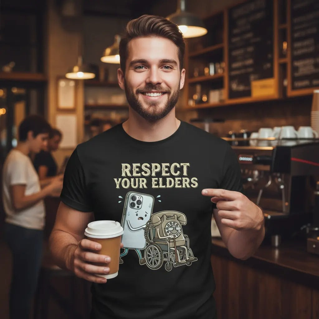 "Respect Your Elders" Smartphone Humor T-Shirt / Sweatshirt / Hoodie