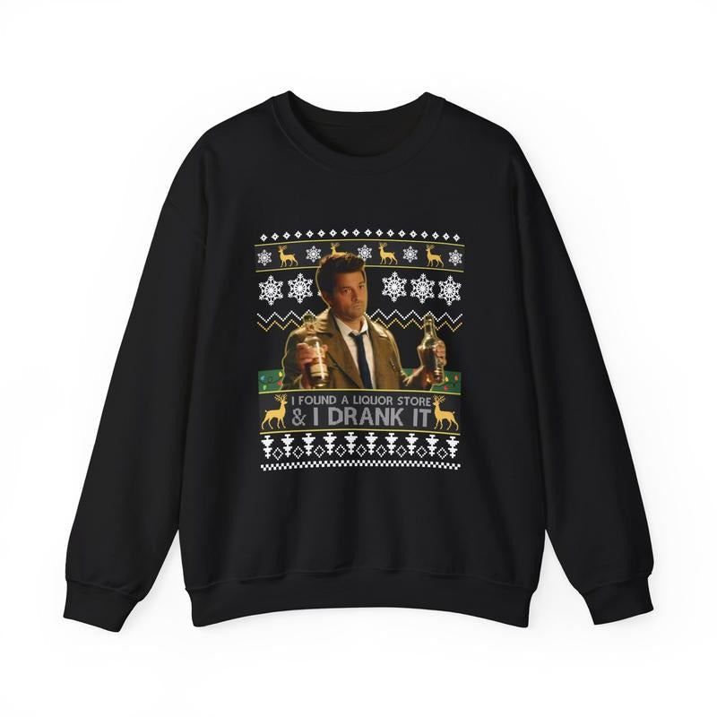 I Found A Liquor Store And I Drank It Ugly Christmas Funny T-Shirt / Sweatshirt / Hoodie