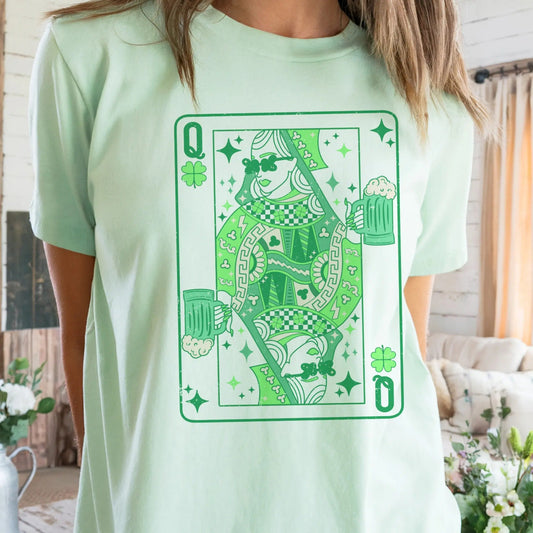 Retro Lucky Queen St. Patrick’s Day Graphic T-Shirt / Sweatshirt / Hoodie