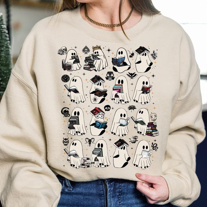 Ghosts Reading Dark Romance Series Books T-Shirt/Sweatshirt/Hoodie