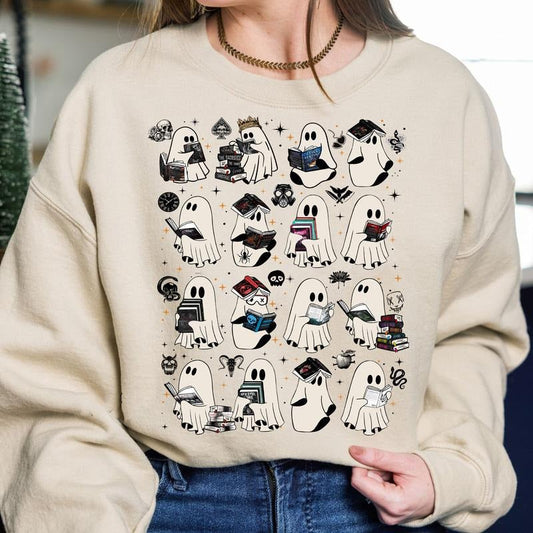 Ghosts Reading Dark Romance Series Books T-Shirt/Sweatshirt/Hoodie