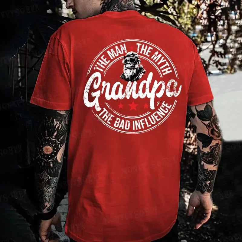 The Man The Myth Grandpa Bad Influence T-Shirt / Sweatshirt / Hoodie