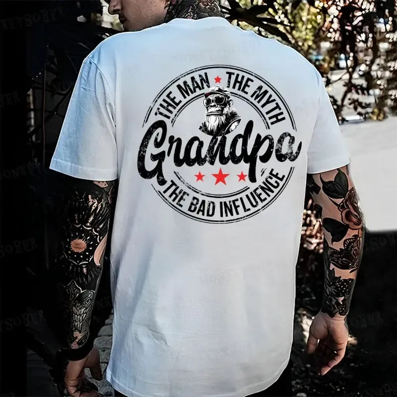 The Man The Myth Grandpa Bad Influence T-Shirt / Sweatshirt / Hoodie