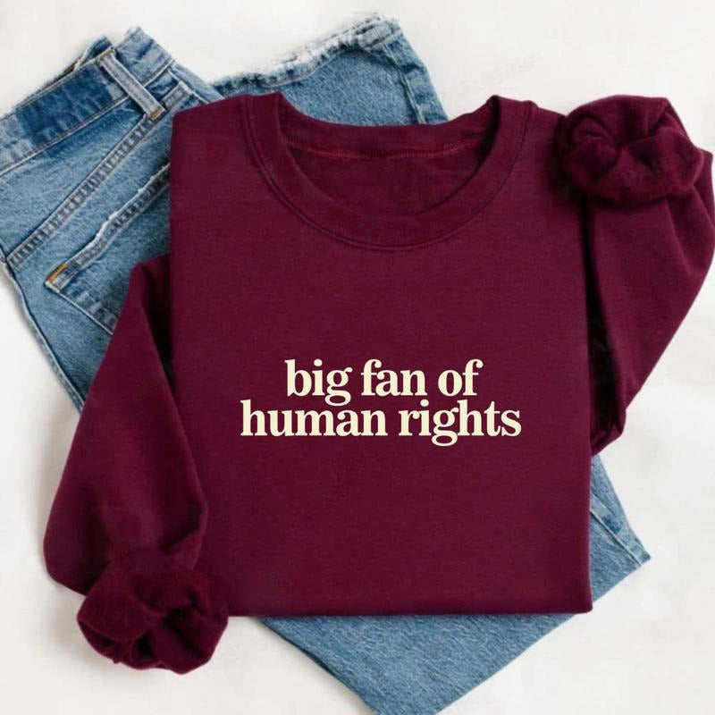 Big Fan Of Human Rights Minimalist T-Shirt / Sweatshirt / Hoodie